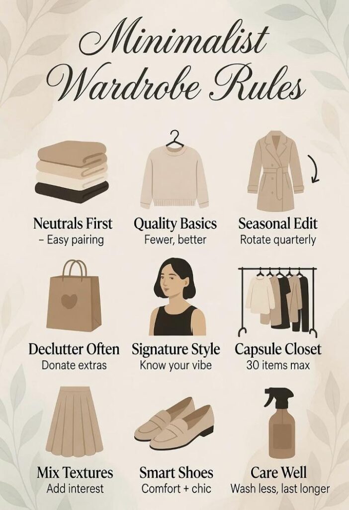 Capsule Wardrobe Guide 2026: Basics, Essentials, Staples, Checklist, Rules, Formulas & Templates for Beginners