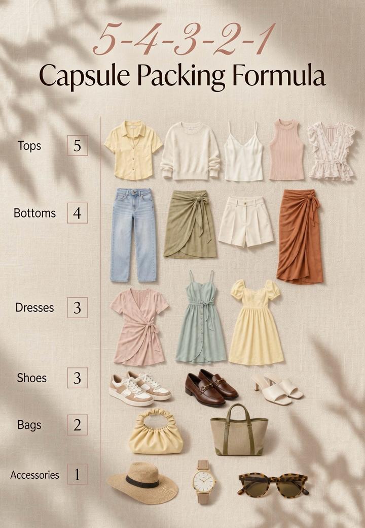 Capsule Wardrobe Formulas and Templates 2026: Project 333, 5-4-3-2-1 & Easy Templates for Beginners
