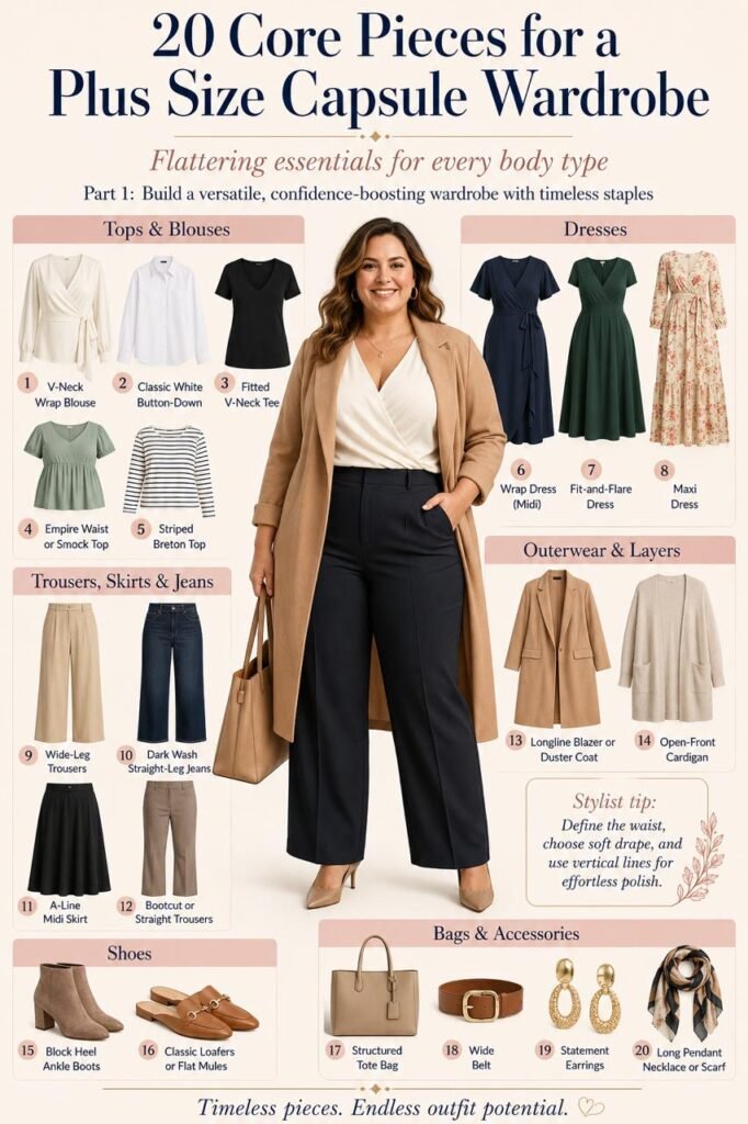 Plus Size Capsule Wardrobe: 20 Flattering Essentials for Every Body Type