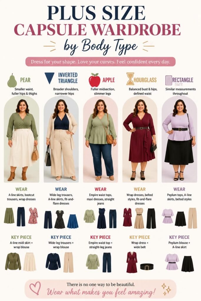 Plus Size Capsule Wardrobe: 20 Flattering Essentials for Every Body Type