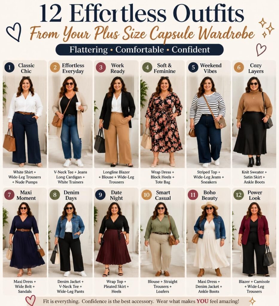 Plus Size Capsule Wardrobe: 20 Flattering Essentials for Every Body Type