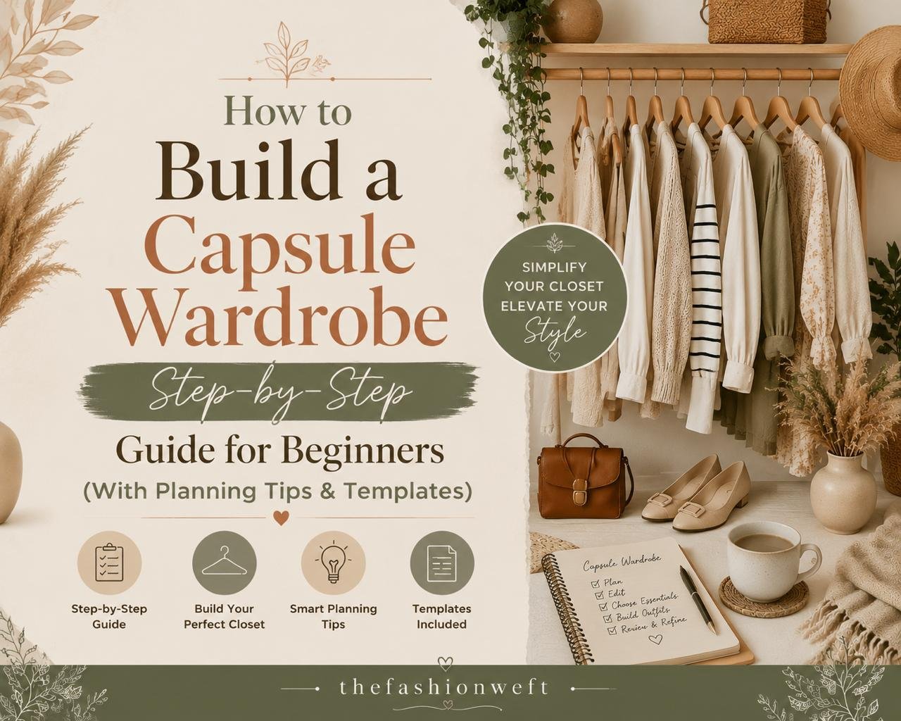 How to Build a Capsule Wardrobe: Step-by-Step Guide for Beginners (With Planning Tips & Templates)