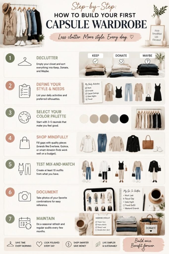 Minimalist Capsule Wardrobe: Timeless Essentials, Simple Formulas & Easy Templates for Beginners